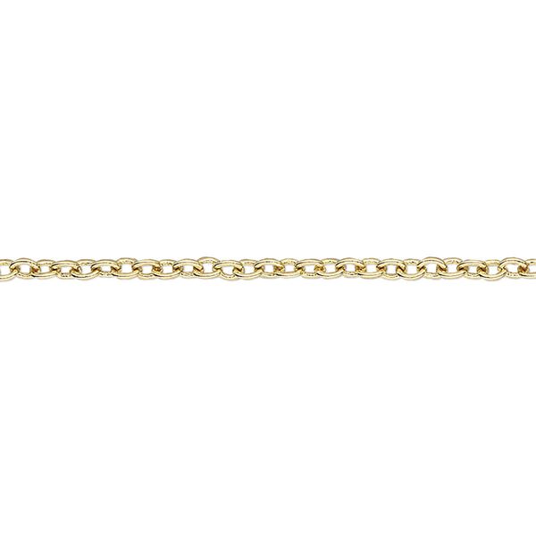Chain, brass-plated steel, 2.2mm cable. Sold per 50-foot spool. image number 0