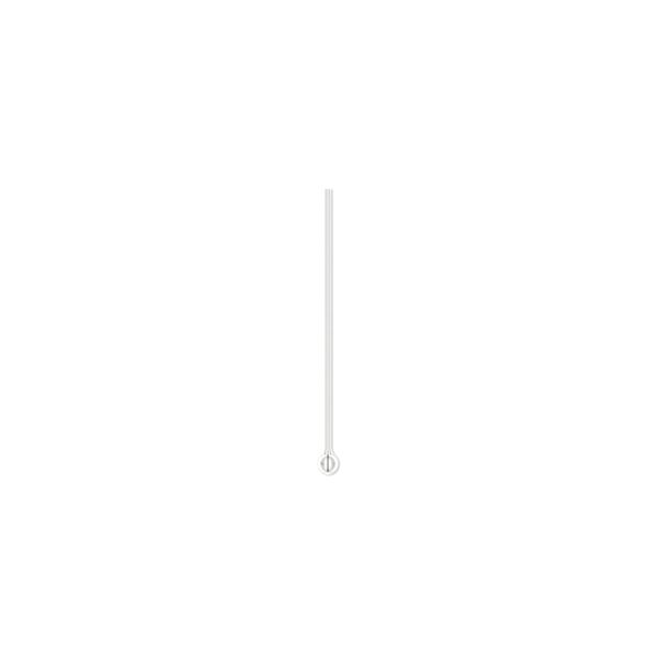 Head pin, silver-plated brass, 3/4 inch with 1.5mm ball, 24 gauge. Sold per pkg of 500. image number 0