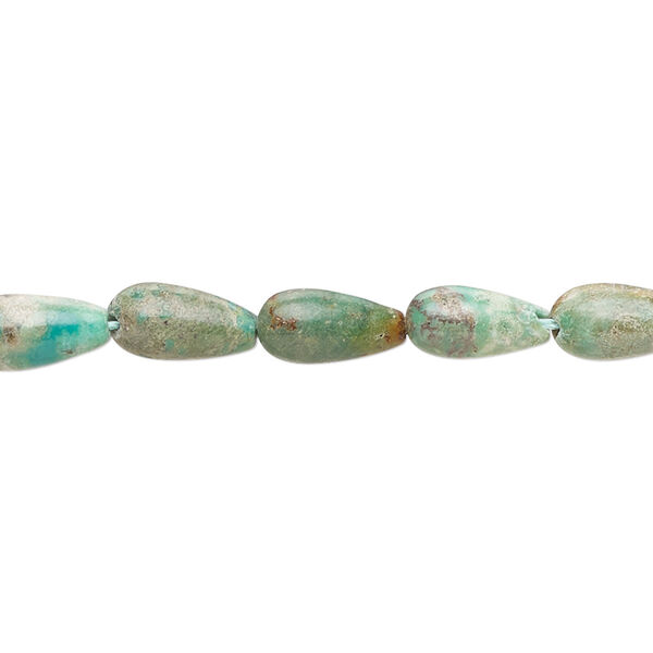 Turquoise 1pkg1, teardrop bead C- grade, 15.5-16 inch 9x5mm-10x5mm image number 0