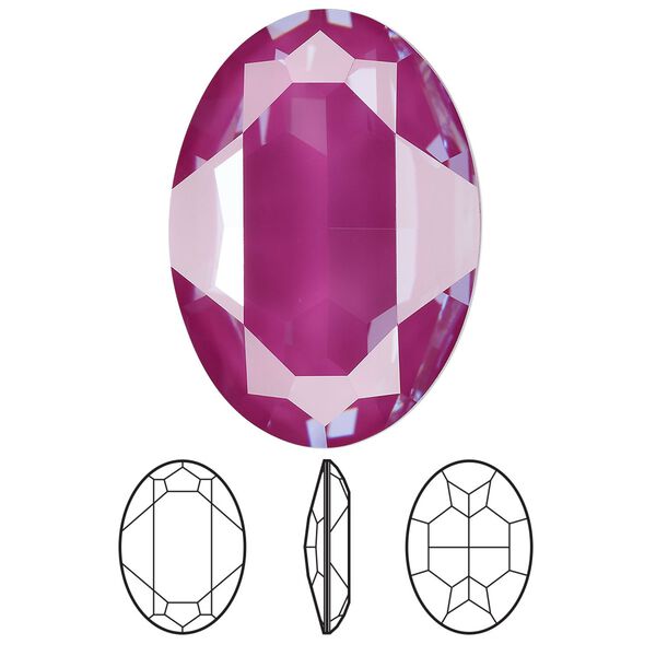 Fancy stone 24pk crystal orchid ignite LacquerPRO, Swarovski® 30x22mm oval 4127 image number 0