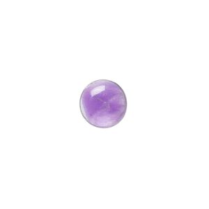 Amethyst 1pkg2, hand-cut calibrated round cab natural 10mm