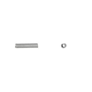 Cord coil, silver-plated brass, 10x2mm, 1mm inside diameter. Sold per pkg of 100.