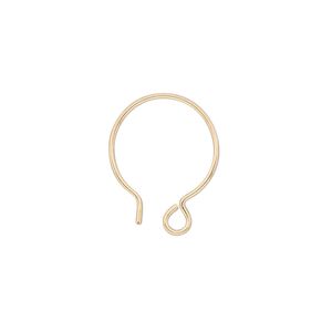 Ear wire, 14Kt gold-filled, 20mm French hook with open loop, 20 gauge. Sold per pkg of 25 pairs.