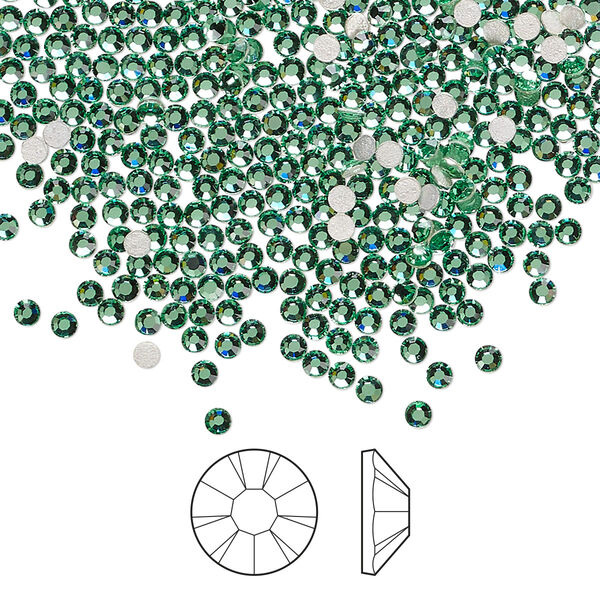 Flat back 1440pk Caribbean Sea foil back, Preciosa MAXIMA Czech crystal hotfix rhinestone 1.9-2.1mm chaton rose round SS6 image number 0