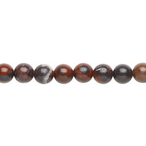 Red picture jasper 1pkg1, round bead natural 15.5-16 inch 6mm