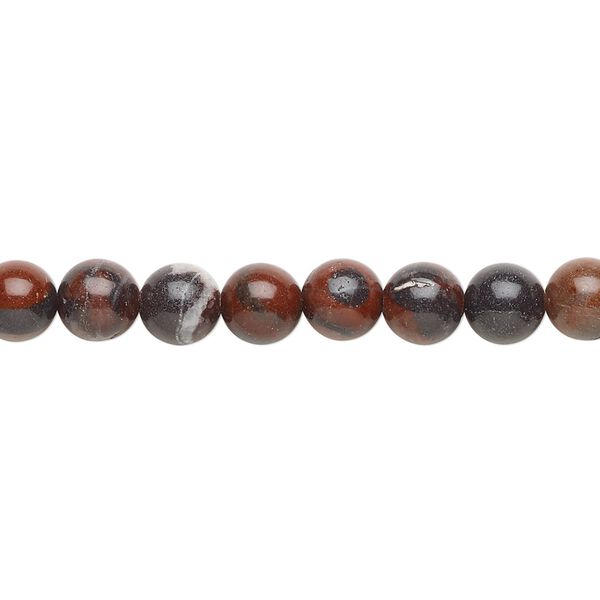 Red picture jasper 1pkg1, round bead natural 15.5-16 inch 6mm image number 0