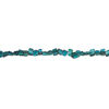 Mother-of-pearl shell 1pkg1, triangle tube bead 15 inch dark teal blue 6x6mm-10x8mm image number 1