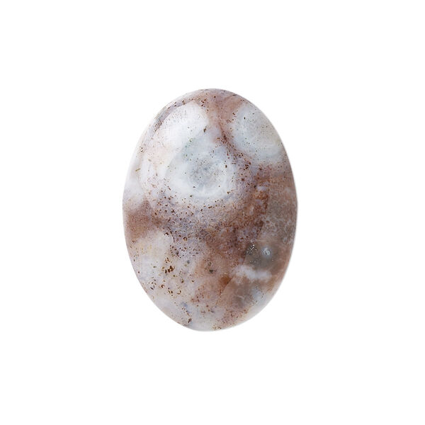 Cabochon, ocean jasper (natural), 25x18mm calibrated oval, B grade, Mohs hardness 6-1/2 to 7. Sold individually. image number 0