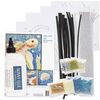 Sabrina Frey Bead Mosaic™ Starter Kit 1pkg4 glass / medium-density fiberboard / glue,  6x6 inch / "Sea Life" design, multicolored image number 1