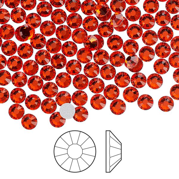 Flat back 144pk hyacinth foil back, Preciosa Viva 12® Czech crystal rhinestone 3.8-4mm chaton rose round SS16 image number 0