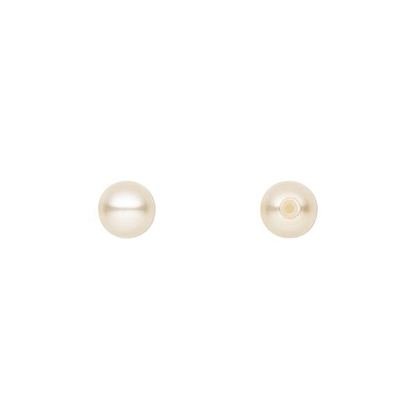 Pearl 300pk cream, Preciosa Czech crystal 6mm half-drilled round image number 0