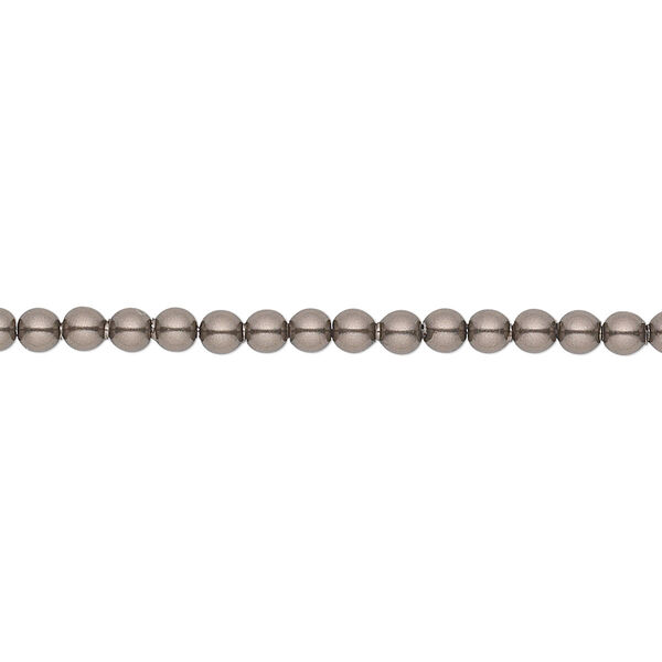 Pearl 100pk brown, Crystal Passions® 3mm round 5810 image number 0