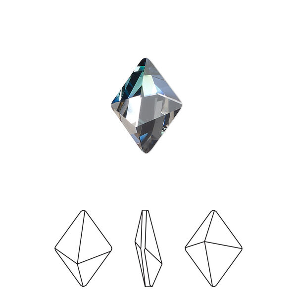 Fancy stone 1pk crystal Sahara Z CAL V SI foil back, Crystal Passions® 14x10.5mm tilted spike 4929 image number 0