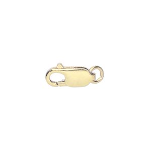 Clasp lobster claw 1pkg5 14Kt gold-filled, 13.5x5mm / 4mm jump ring, 1-strand