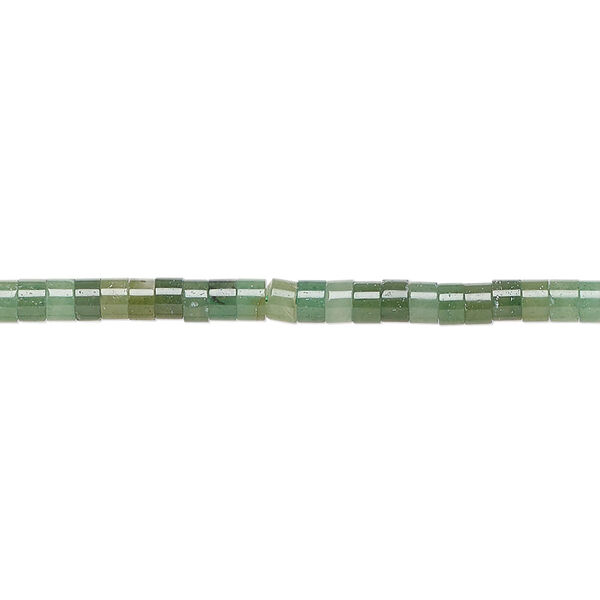Bead 1pkg1 green aventurine, 3x1.5mm-3x2.5mm heishi B grade, 15.5-16 inch natural image number 0