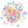 Pony bead mix 1pkg900, The Beadery&reg;, plastic, translucent, mixed glow colors, 9x6mm (750V285) image number 0