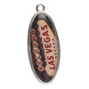 Drop and charm, antique silver-finished "pewter" (zinc-based alloy) and resin, multicolored, 10x10mm-32x14mm assorted Las Vegas designs. Sold per pkg of 4. image number 3
