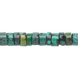 Turquoise 1pkg1, heishi bead 15.5-16 inch 7x4mm