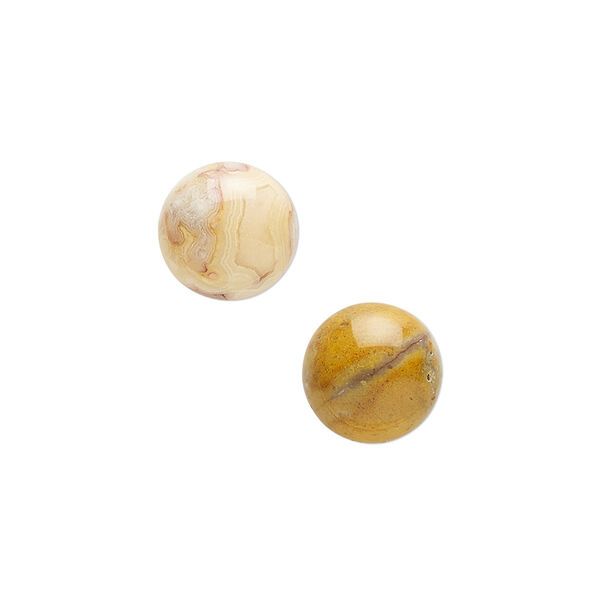 Cabochon, crazy lace agate (natural), 10mm calibrated round, B grade, Mohs hardness 6-1/2 to 7. Sold per pkg of 6. image number 0