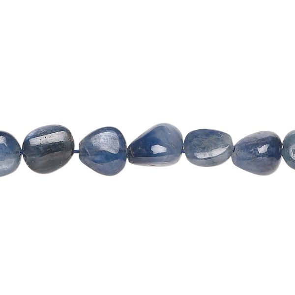Bead, blue sapphire (dyed), dark, mini to small hand-cut nugget, Mohs hardness 9. Sold per 15-inch strand. image number 0