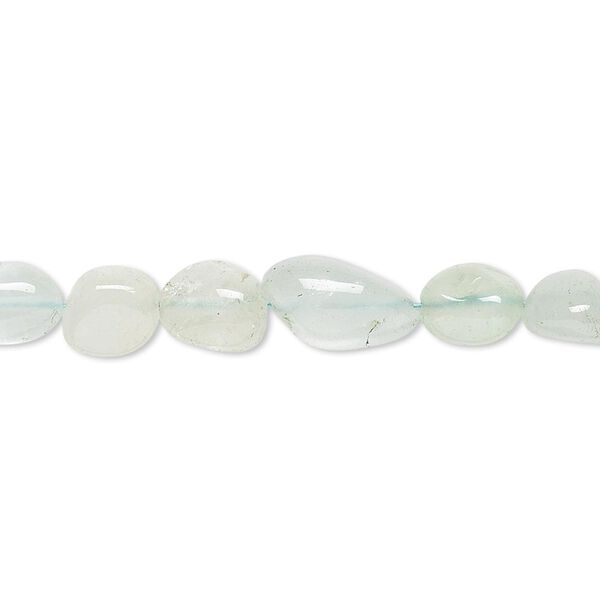 Aquamarine 1pkg1, pebble bead 14 inch medium image number 0