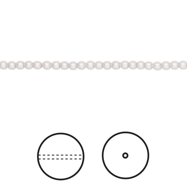 Pearl 1000pk iridescent dove grey, Swarovski® 2mm round 5810 image number 0