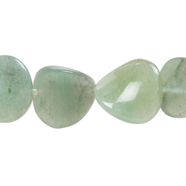 Green aventurine 1pkg1, twisted flat round bead natural, 15 inch 16mm image number 0