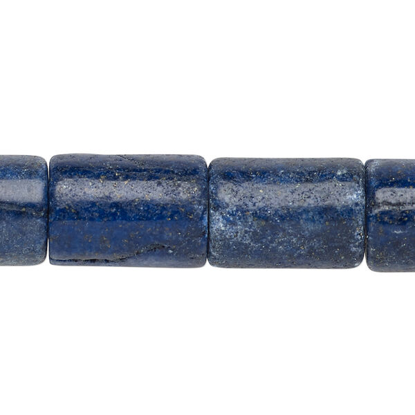 Bead, lapis lazuli (dyed), 18x13mm round tube, C- grade, Mohs hardness 5 to 6. Sold per 15-inch strand. image number 0