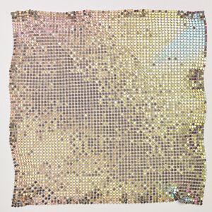 Sequin sheet, anodized aluminum, rainbow purple, 8-inch single-sided square with 3mm sequins, 1.5mm thick. Sold individually.