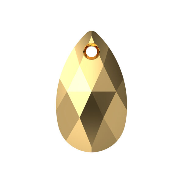 Drop 1pkg144 crystal aurum, Swarovski®, 16mm pendant faceted pear 6106 image number 0