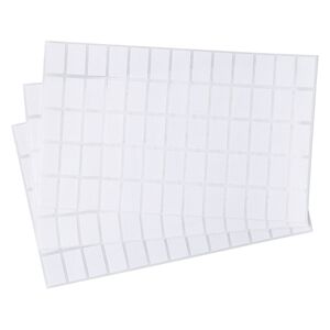 Adhesive label, paper, white, 5/8 x 3/8 inch rectangle. Sold per pkg of 1,040.