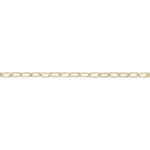 Chain 1pkg1 14Kt gold-filled cable, 2mm drawn flat, 5 foot unfinished