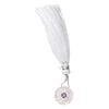Quartz crystal / amethyst 1pkg1, top-drilled hand-cut 1sided carved flower bead natural, 14mm image number 2