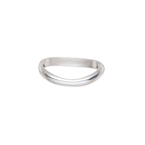 Ring, Create Compliments®, sterling silver, 4mm wide concaved, size 7. Sold individually. image number 0