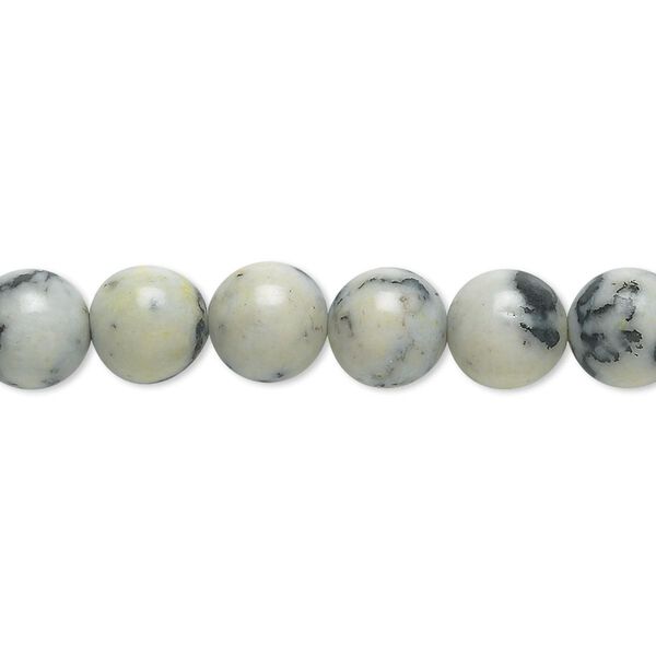 Dendritic jasper 1pkg1, round bead natural 15.5-16 inch 8mm image number 0