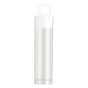 Vial, plastic, clear and white, 2 x 9/16 inch cylinder with hang tab. Sold per pkg of 100. image number 1
