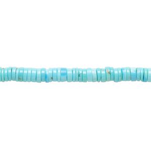 Sleeping beauty turquoise 1pkg1, heishi bead natural 15.5-16 inch 4x1mm-4x2mm