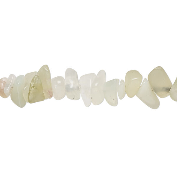 Bead, sea green new "jade" (serpentine) (natural), medium chip, Mohs hardness 2-1/2 to 6. Sold per 34-inch strand. image number 0