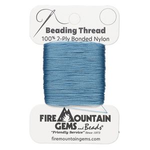 Thread, nylon, teal, size AA. Sold per 50-yard card.