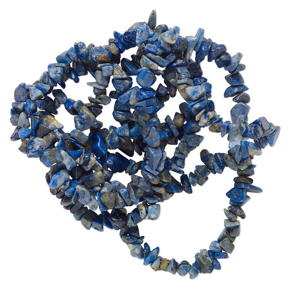 Bead 1pk lapis lazuli, natural, medium chip 32 inch image number 0