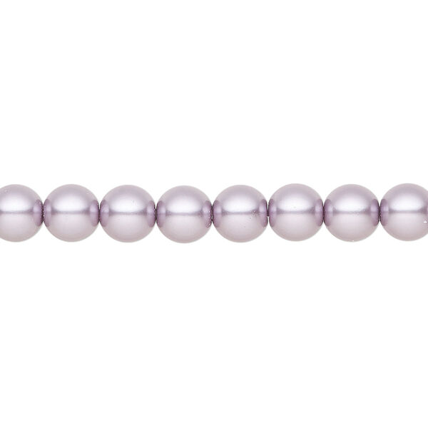 Pearl 200pk lavender, Preciosa Czech crystal 6mm round image number 0