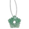 Green aventurine 1pkg1, hand-cut top-drilled carved flower bead natural 20x20mm image number 0