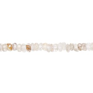 Multi-quartz 1pkg1, hand-cut faceted rondelle bead 13 inch 4x1mm-4x3mm