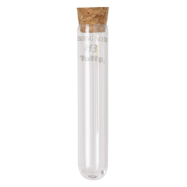 Needle, Tulip, nickel- and gold-plated steel, #13 with 0.42mm needle eye width, 1-3/8 inches. Sold per pkg of 2. image number 0
