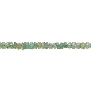 Emerald / beryl 1pkg1, hand-cut faceted rondelle bead 14 inch 3x1mm-4x2mm
