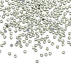 Flat back, Dance With Me™ crystal hotfix rhinestone, peridot, foil back, 1.9-2.1mm rose, SS6. Sold per pkg of 144 (1 gross).