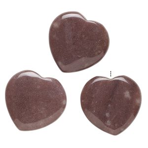 Purple aventurine 1pkg3, half-drilled puffed heart drop natural 24-26mm