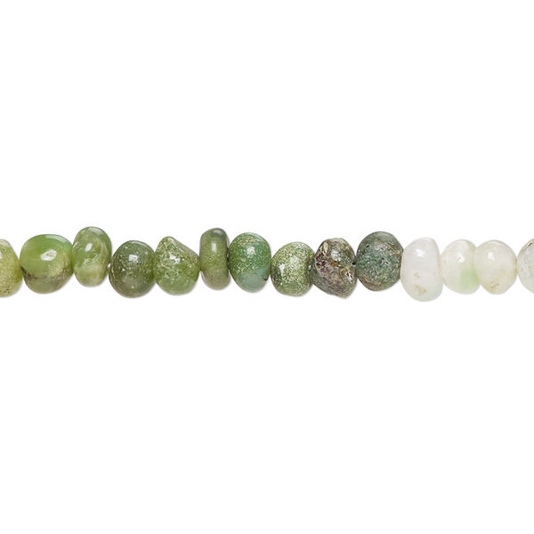 Chrysoprase 1pkg1, hand-cut rondelle bead natural C- grade, 14 inch 5x2mm-6x4mm image number 0