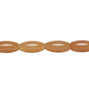Red aventurine 1pkg1, oval bead natural, 15 inch 12x5mm-13x6mm