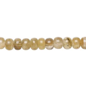 Yellow iron quartz 1pkg1, hand-cut rondelle bead natural 13 inch 5x3mm-6x5mm